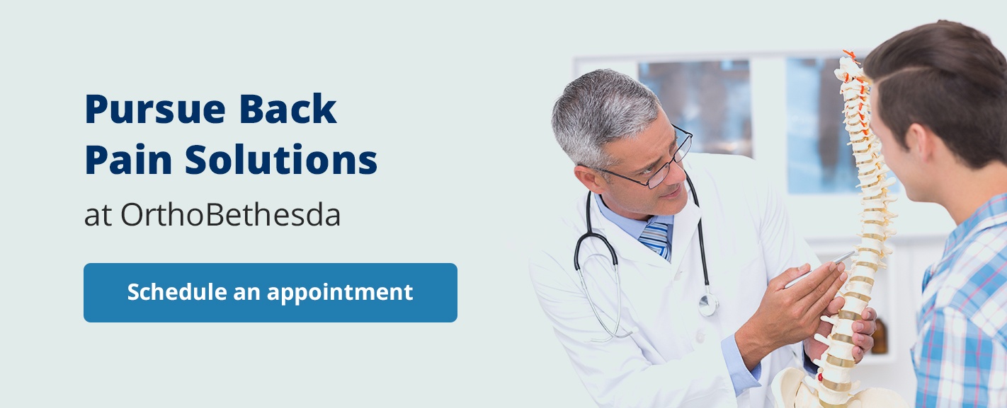 pursue back pain solutions at OrthoBethesda