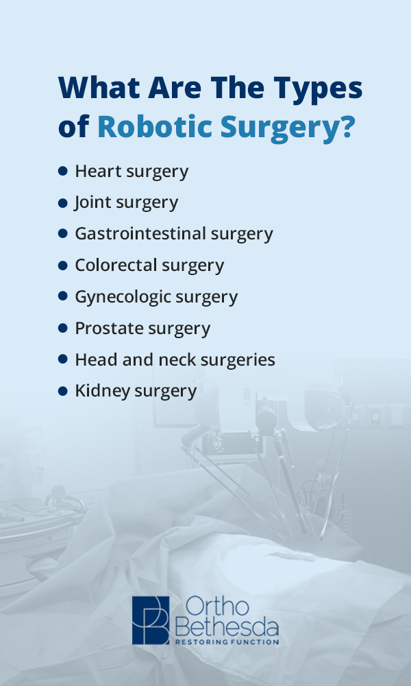 types of robotic surgery