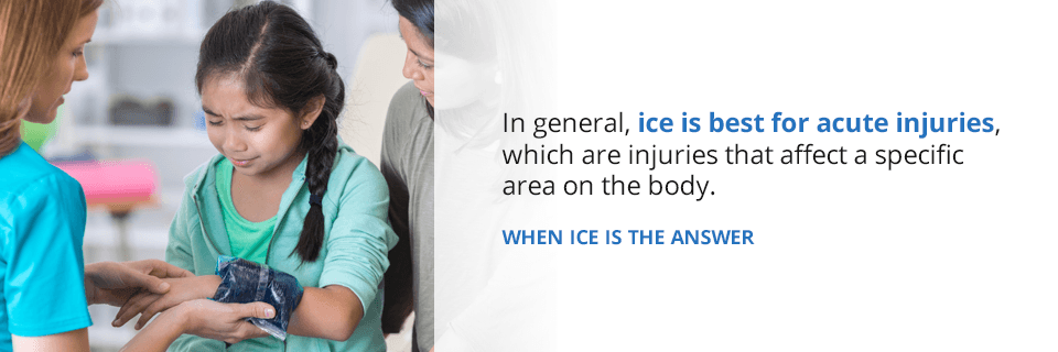 when you should use ice for your injury
