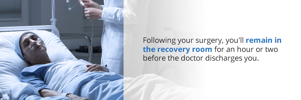 recovery room and getting home from shoulder surgery