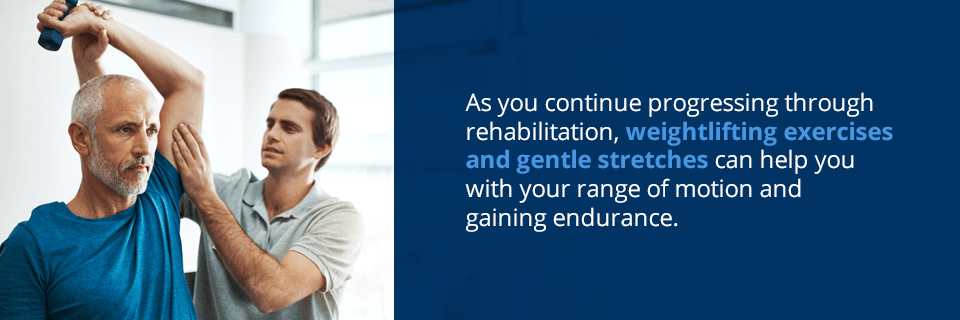 rehabilitation stages from shoulder surgery