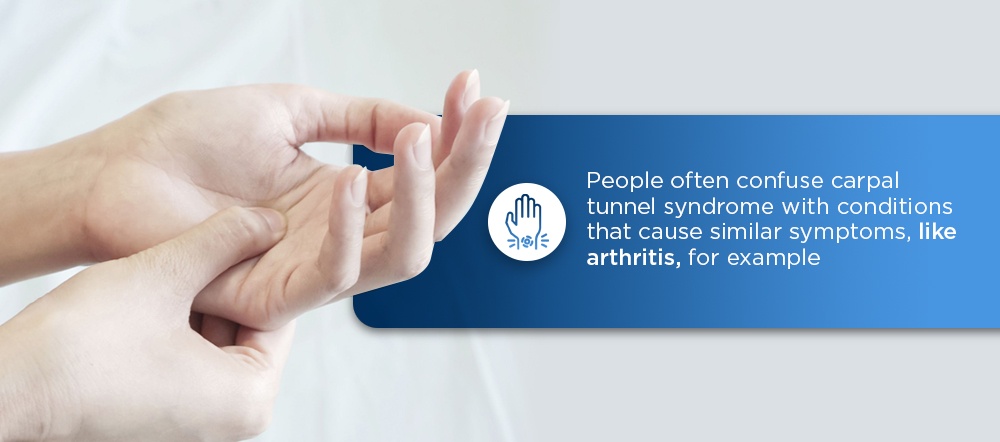 Which Symptom May Be Helpful in Identifying Carpal Tunnel Syndrome people often confuse carpal tunnel syndrome with conditions that cause similar symptoms, like arthritis, for example