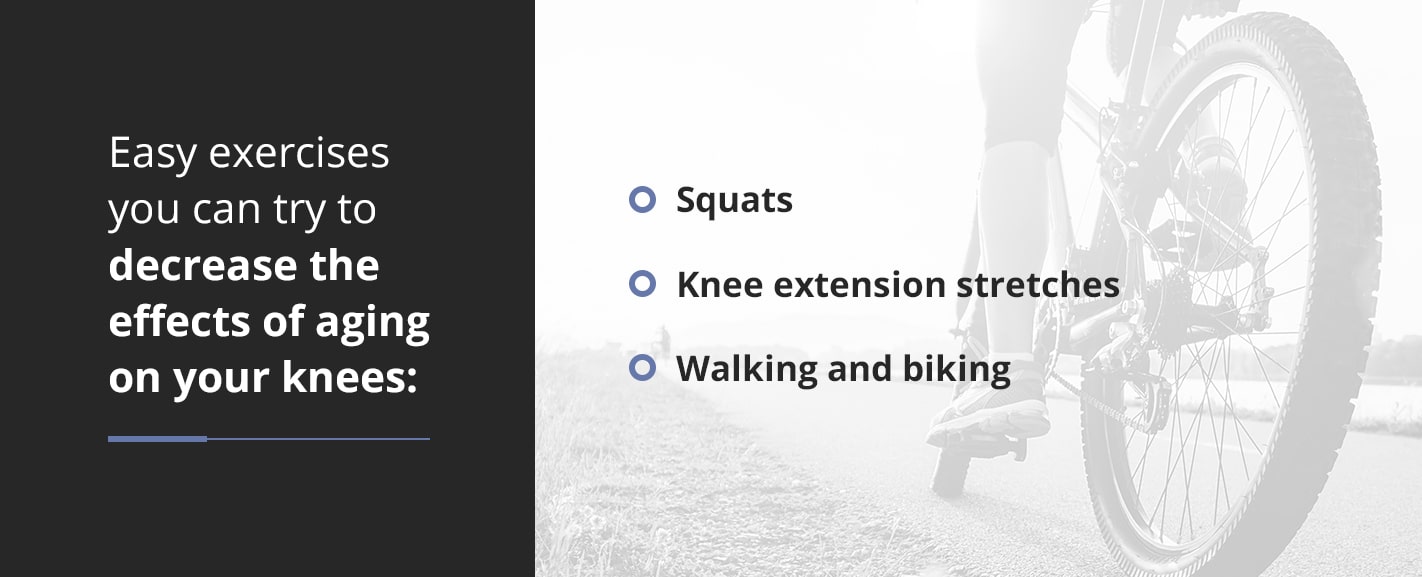 easy exercises to decrease effects of aging of knees