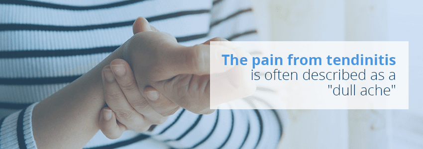 pain from tendinitis described