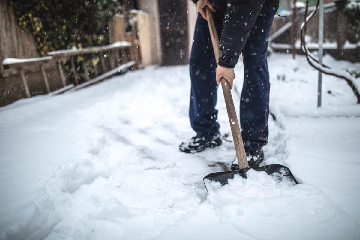 Man Shoveling Snow