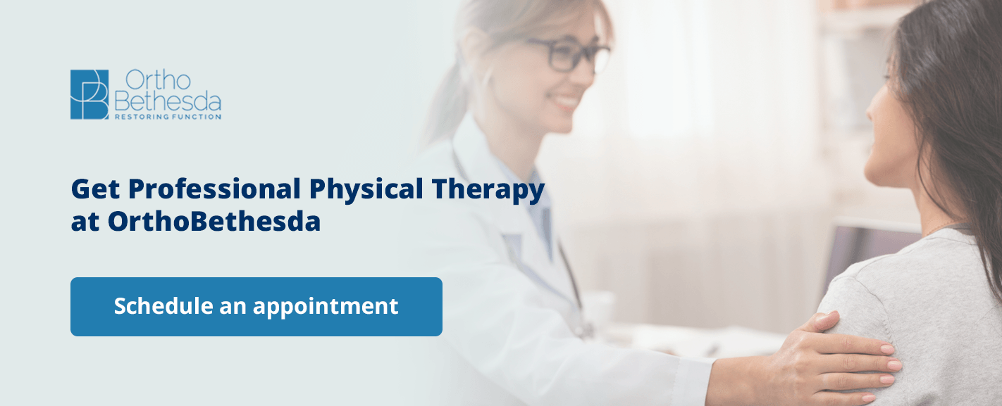 Get Professional Physical Therapy at OrthoBethesda schedule an appointment at OrthoBethesda