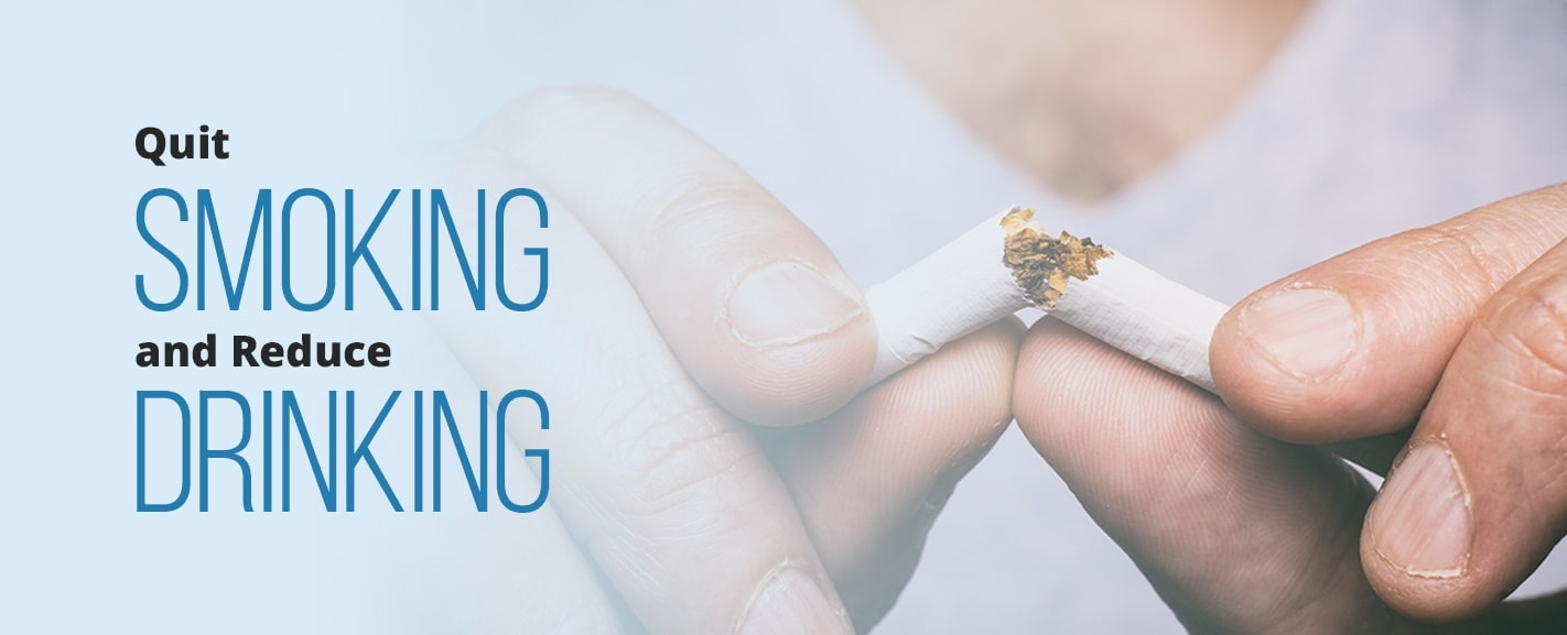 quick smoking and reduce drinking for dupuytrens disease