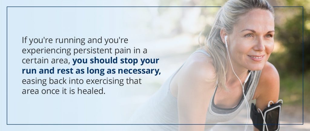 you should stop your run and rest as long as necessary