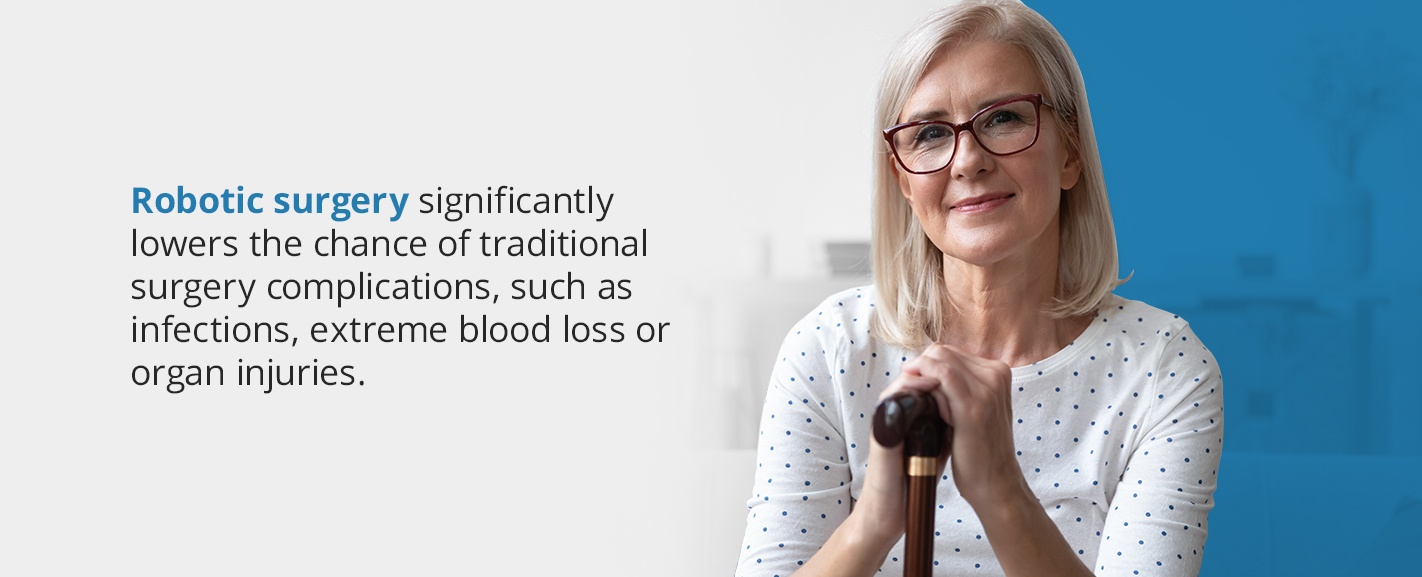 robotic surgery significantly lowers the chance of traditional surgery complications
