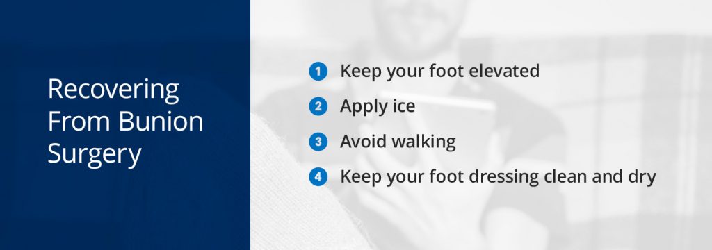 recovering from bunion surgery tips